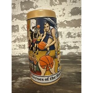 1991 Budweiser Sports Series Limited Edition Beer Stein Heroes of‎ the Hardwood